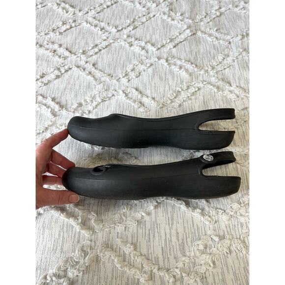 Crocs Olivia Black Gem Slingback Slip-On Comfort Round Toe Flats Sz 10 - Picture 4 of 9